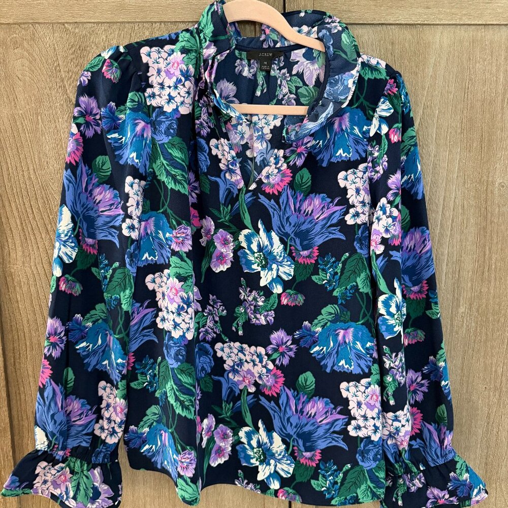 JCrew ruffled blouse